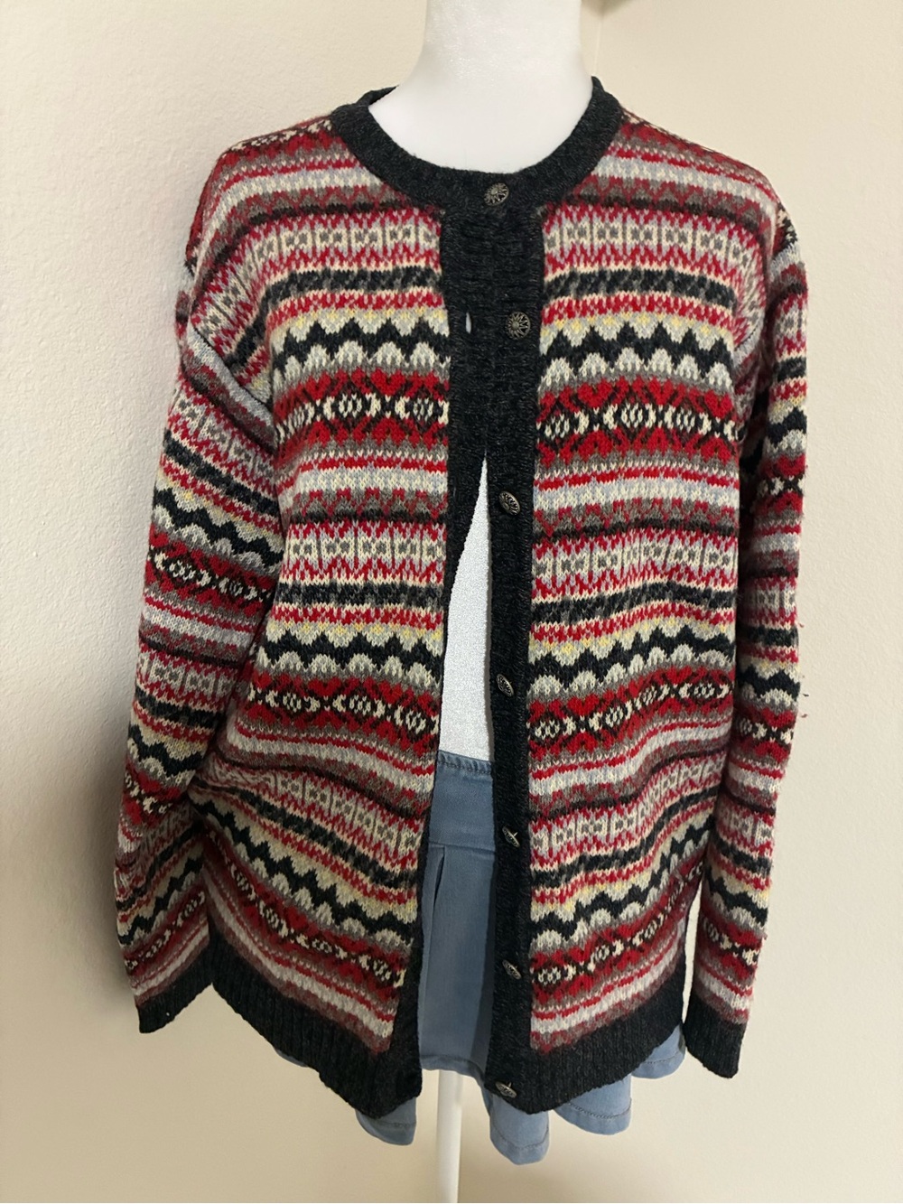 Vintage Pendleton Originals wool cardigan Fair Isle pattern 🖤
Large